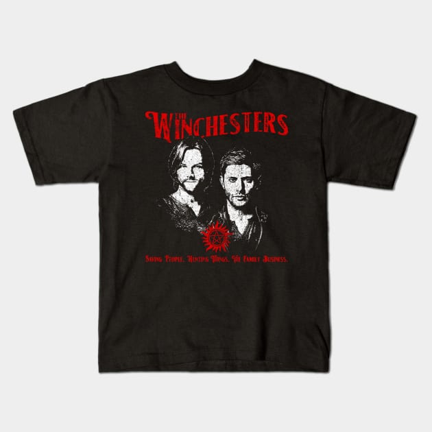 The Winchesters Kids T-Shirt by huckblade